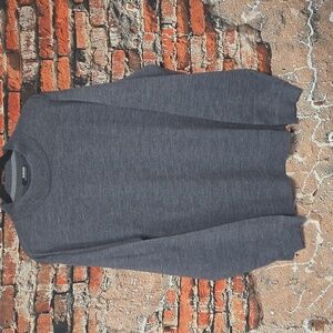 Murano Modern Performance Men's Gray Mock Turtleneck Sweater W/ Long Sleeves, XL